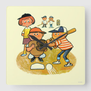 Hey Batter! Square Wall Clock