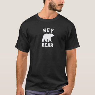 Hey Bear Hiking Outdoors Black Grizzly Bear Survi T-Shirt