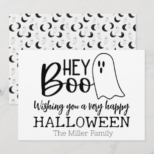 Hey Boo – A Ghostly Greeting Holiday Card