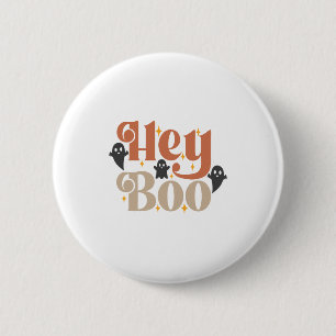 Hey Boo Boho Halloween Hey Boo Ghost 2 Inch Round Button