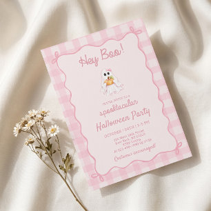 Hey Boo Cute Spooky Ghost Halloween Invitation