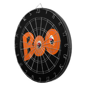 Hey Boo Did I Scare You Too Typography Drawing Art Dartboard