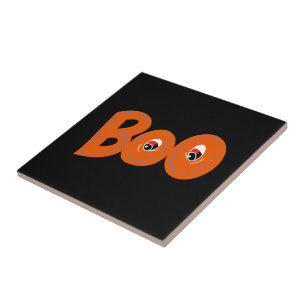 Hey Boo Did I Scare You Too Typography Drawing Art Tile