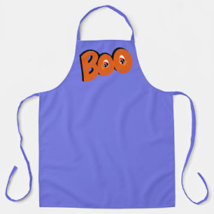 Hey Boo Did I Scare You Typography Drawing Art Apron
