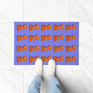 Hey Boo Did I Scare You Typography Drawing Art Doormat