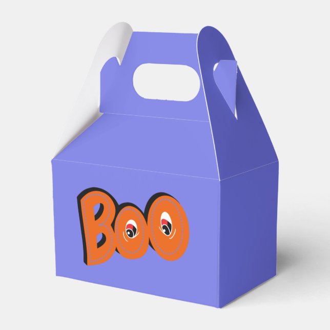 Hey Boo Did I Scare You Typography Drawing Art Favor Box (Front Side)
