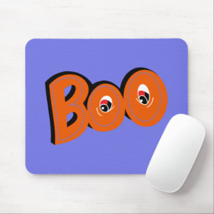 Hey Boo Did I Scare You Typography Drawing Art Mouse Pad