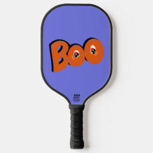 Hey Boo Did I Scare You Typography Drawing Art Pickleball Paddle