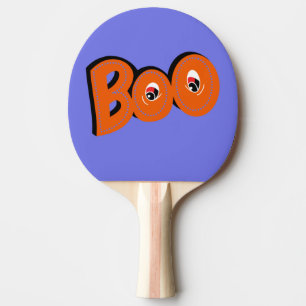 Hey Boo Did I Scare You Typography Drawing Art Ping Pong Paddle