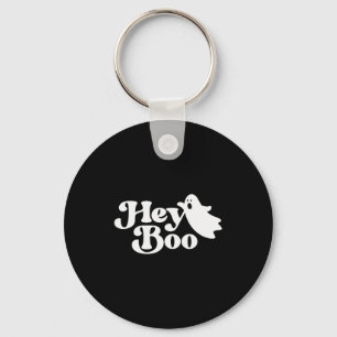 Hey Boo Funny Ghost Halloween Men Women Kids  Keychain