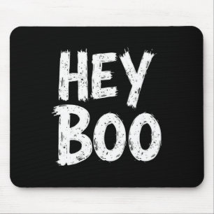 Hey Boo Funny Halloween Ghost Mouse Pad