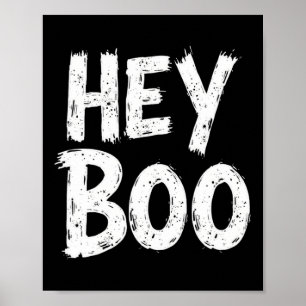 Hey Boo Funny Halloween Ghost  Poster