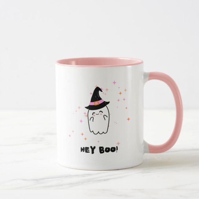 Hey Boo Ghost Halloween Mug (Right)