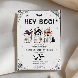 Hey Boo Halloween Party Invitation