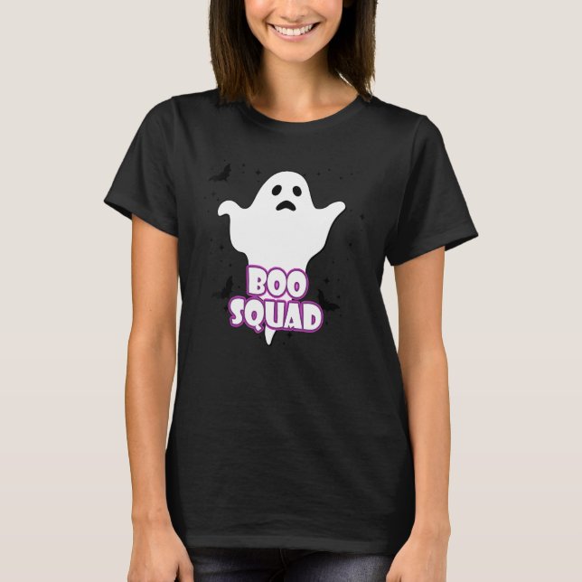 Hey Boo Pumpkin Boo Squad Halloween Boo Halloween  T-Shirt (Front)