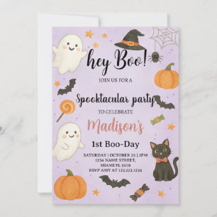 Hey Boo Spooktacular 1er Anniversaire Invitation