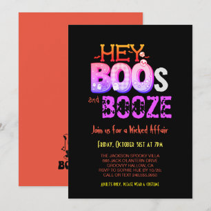 Hey Boo Spooky Halloween  Invitation