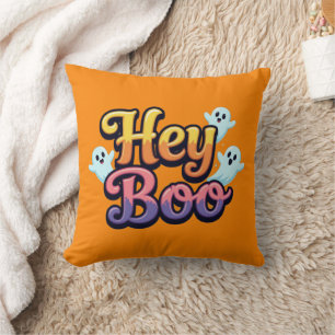 Hey Boo Throw Pillow
