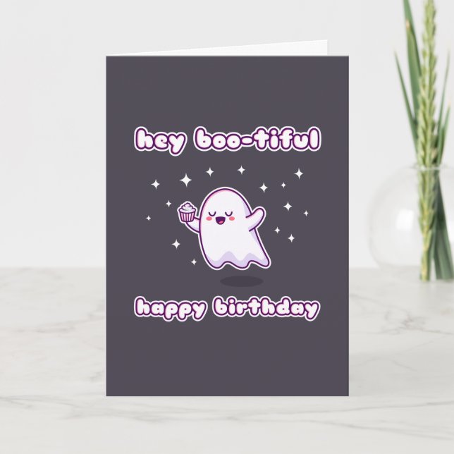Hey Boo tiful Joyeux Anniversaire Carte de jeu (Devant)