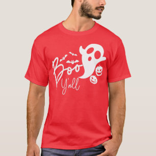 Hey Boo Y'all Cute Halloween Ghost Funny Autumn Fa T-Shirt