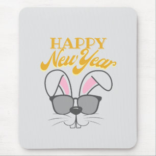 Hey bunny! Happy New Year Buddy Mouse Pad