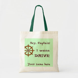 Hey Captain Funny Personalized Tote Bag