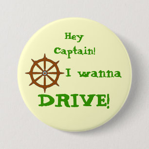 Hey Captain Yellow 3 Inch Round Button