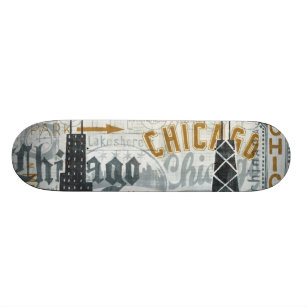 Hey Chicago Vintage Skateboard
