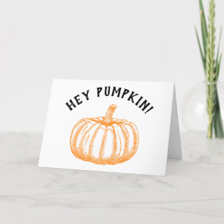 Hey Citrouille Happy Fall Carte saisonnière