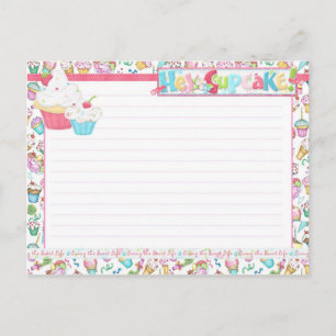 Hey Cupcake Living the Sweet Life Recipe Carte pos