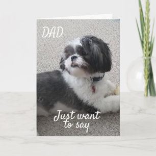 "HEY DAD" SAYS PUP "HAVE A HAPPY FATHER'S DAY" CARD