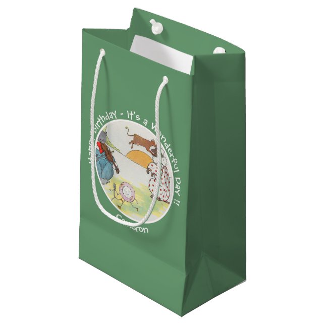 Hey Diddle Diddle Birthday Party Collection Small Gift Bag (Front Angled)