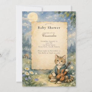 Hey Diddle Diddle Cat & Fiddle Baby Shower  Invitation