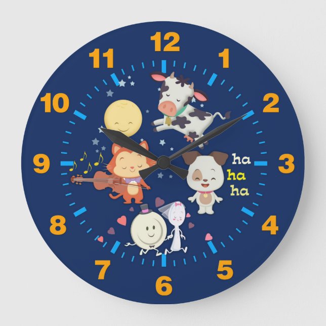 hey diddle diddle large clock (Front)