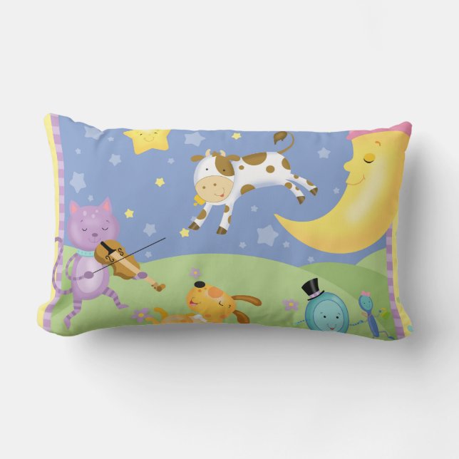 Hey Diddle Diddle Lumbar Pillow (Front)