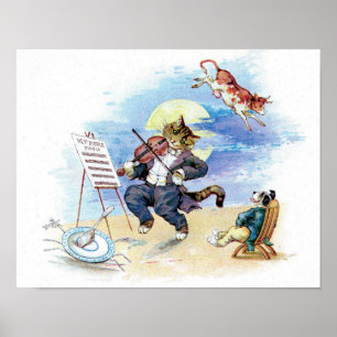 Hey, Diddle Diddle Nursery Rhyme Poster