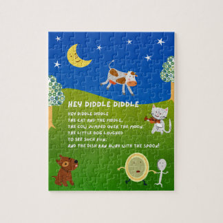 Hey Diddle Diddle Nursery Rhyme Puzzle
