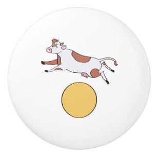 Hey Diddle Diddle Over the Moon Nursery Decor Ceramic Knob