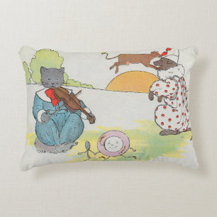Hey Diddle Diddle The Cat and the Fiddle Rhyme Accent Pillow