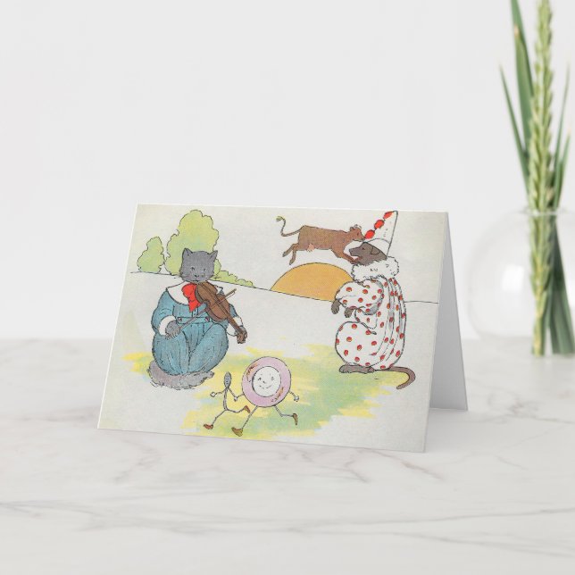 Hey Diddle Diddle The Cat and the Fiddle Rhyme Card (Front)