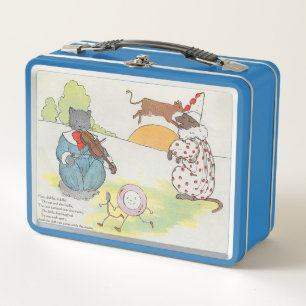 Hey Diddle Diddle The Cat and the Fiddle Rhyme Metal Lunch Box