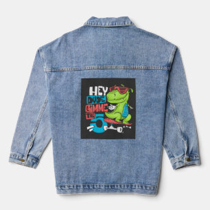 Hey Dude Gimme 5" Skater Dino Kids' Denim Jacket