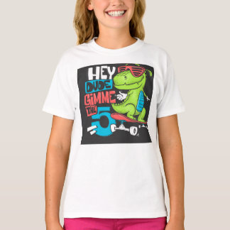 Hey Dude Gimme 5" Skater Dino Kids' T-Shirt