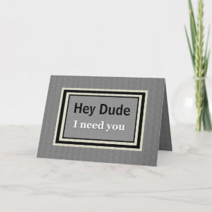 HEY DUDE Invitation de mariage pour garçon d'honne