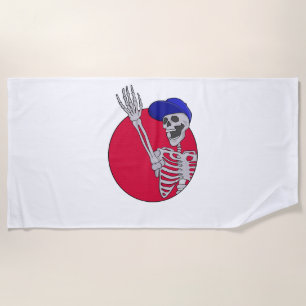 Hey Friends Cool and Funny Skeleton Beach Towel