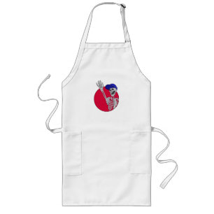 Hey Friends Cool and Funny Skeleton Long Apron