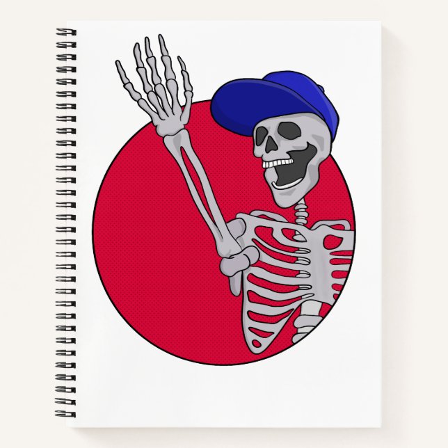 Hey Friends Cool and Funny Skeleton Notebook (Front)