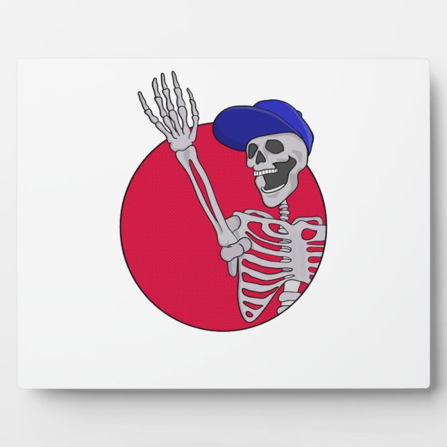 Hey Friends Cool and Funny Skeleton Plaque (Front)
