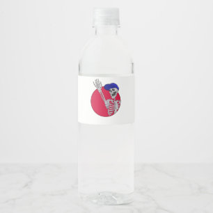 Hey Friends Cool and Funny Skeleton Water Bottle Label