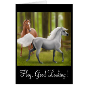 Hey Good Looking Horse Card